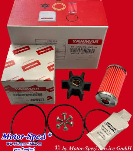 Yanmar Wartungssatz passt für 2GM20F-YEU, 3GM30-YEU und 3GM30F-YEU, original SK-Marine-005